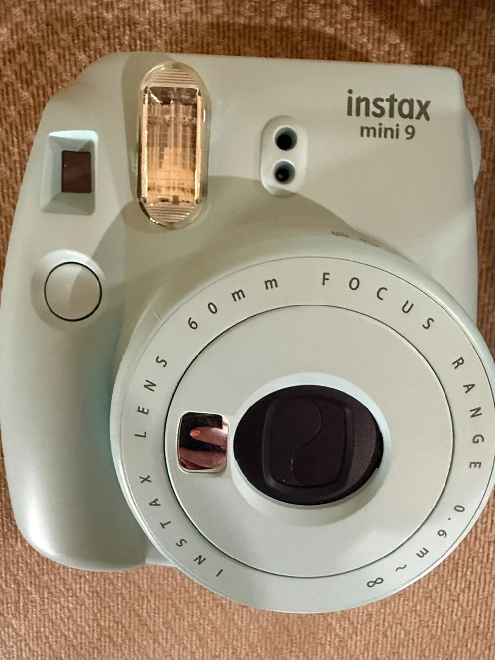 Fujifilm instax mini 9 Mint Green Instant Camera with Light Gray Case